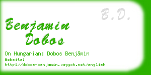 benjamin dobos business card