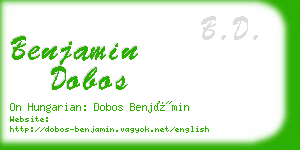 benjamin dobos business card